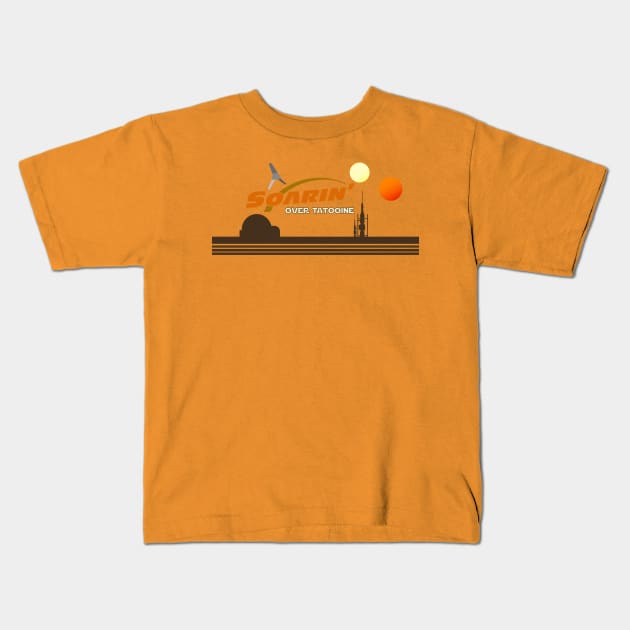 Soarin Over Tatooine Kids T-Shirt by MutineerDisaster